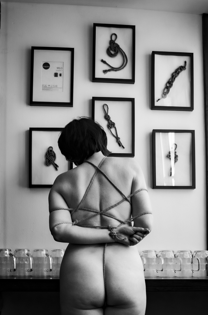 Hayanava - NSFW, Моё, Бондаж, Спина, Попа, 18+