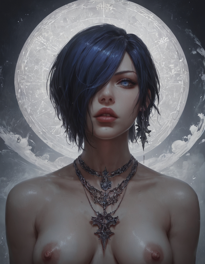 Toka - 18+, My, Art, Neural network art, Stable diffusion, Phone wallpaper, Erotic, Kirishima Touka, Tokyo ghoul, Longpost, NSFW