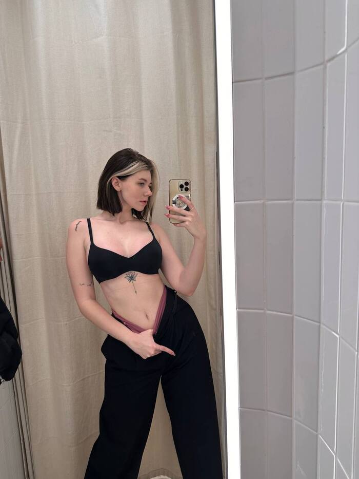 Selfie compilation 11 from the fitting room - Series Selfie, 18+, Girls, Erotic, Boobs, Labia, Cameltoe, Girl in glasses, No panties, Underpants, Thong, Lace, The dress, Dressing room, In public, Fitting, Girl with tattoo, Pubis, Longpost, NSFW