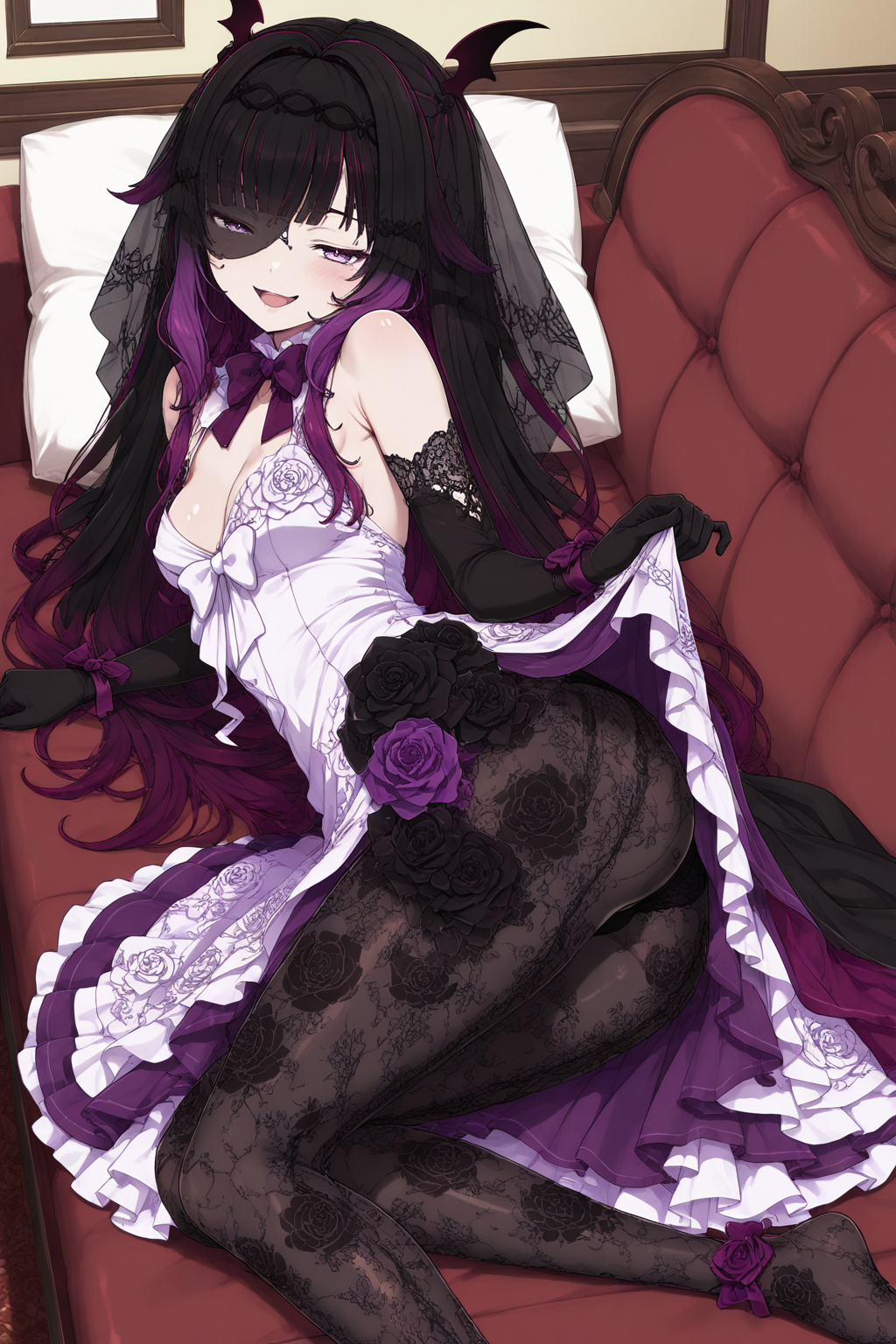 Vampire Columbine skin from Genshin Impact - Series Girls from Genshin Impact, 18+, My, Neural Network Content, Genshin impact, Anime, Columbina (Genshin Impact), Erotic, Boobs, Booty, Stable diffusion, Neural network art, Anime art, Etty, Underpants, Neurovideo, Short videos, Vertical video, Soundless, Pantsu, Underwear, Choker, Video, Longpost, NSFW