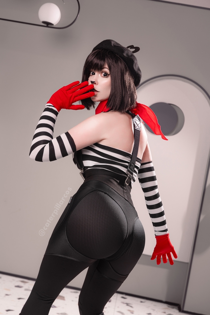 Bring your clowns here (yes, write that they are mimes) - 18+, Erotic, Girls, Cosplay, Underwear, Mime, Clown, Longpost, Girl with tattoo, NSFW