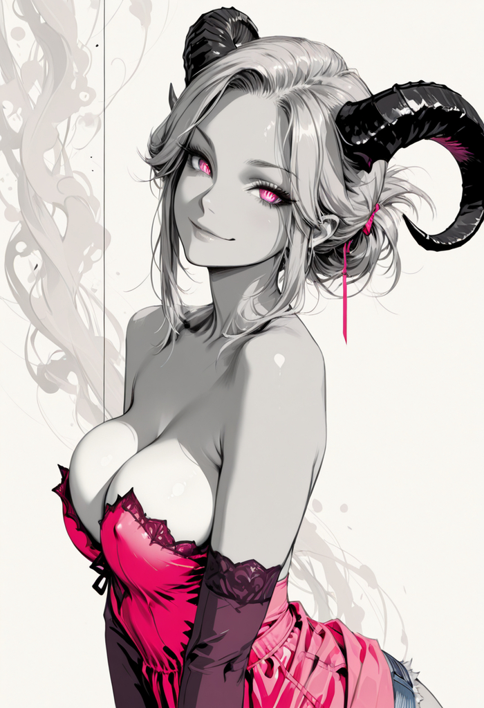 Anime set number 56 - Series Sets, 18+, My, Neural Network Content, Anime, Anime art, Neural network art, Stable diffusion, Boobs, Longpost, NSFW
