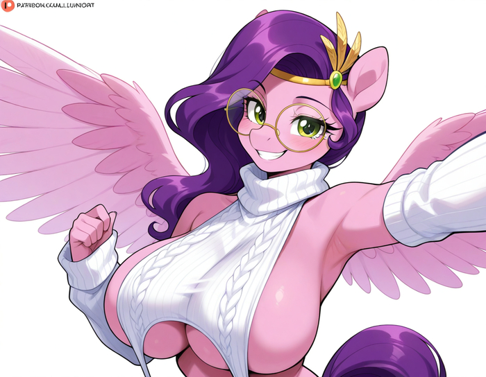 Smart Flash Mob (3) - Series Neuropony art, 18+, Neural Network Content, My little pony, Anthro, Neural network art, MLP Suggestive, Virgin killer sweater, MLP g5, Misty(g5), Sunset shimmer, MLP Discord, King sombra, Princess luna, Queen chrysalis, Glasses, Big size, Rule 63, Cozy glow, Sunny starscout, Izzy Moonbow, Pipp petals, NSFW