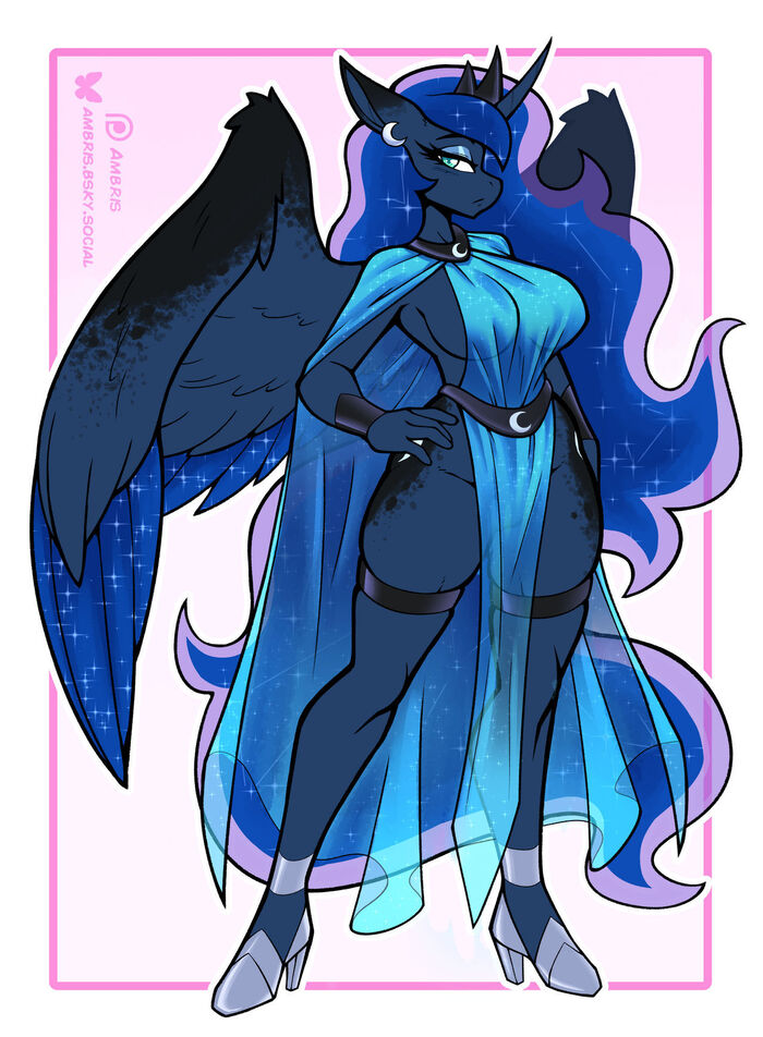 Beautiful Moon - 18+, My little pony, PonyArt, Ambris, MLP Edge, Princess luna, NSFW