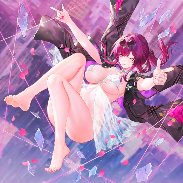Kafka - 18+, Neural Network Content, Anime, Anime art, Pixiv, Neural network art, Kafka (Honkai: Star Rail), Honkai: Star Rail, Urdha, NSFW