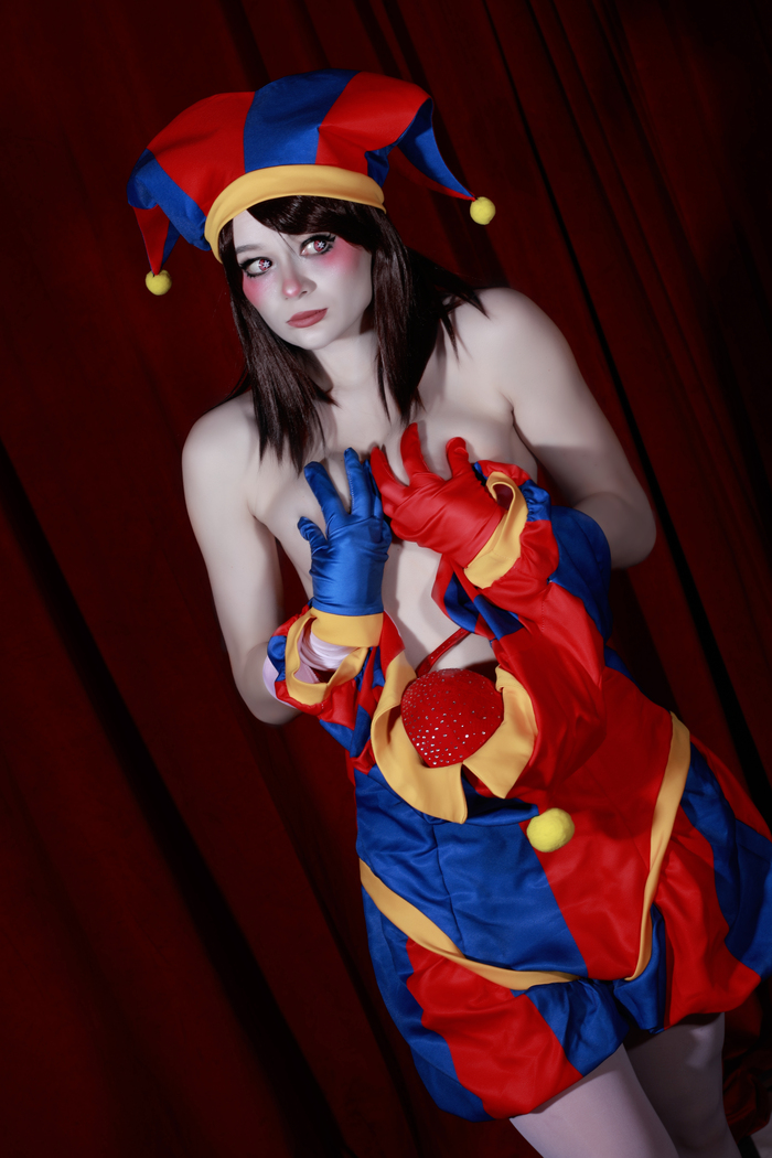 Cosplay of Memento from The Amazing Digital Circus. Part 3 - 18+, My, Cosplay, PHOTOSESSION, The photo, Costume, Erotic, Professional shooting, Pomni, The Amazing Digital Circus, Longpost, NSFW