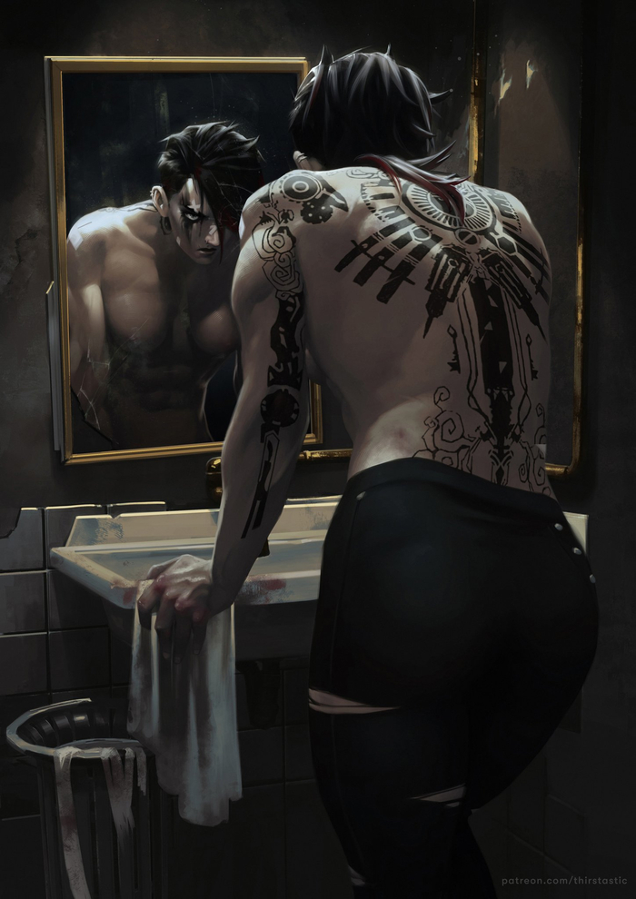 Continuation of the post Vai - 18+, Anime art, Anime, Games, League of legends, Arcane, VI, Strong girl, Reply to post, NSFW