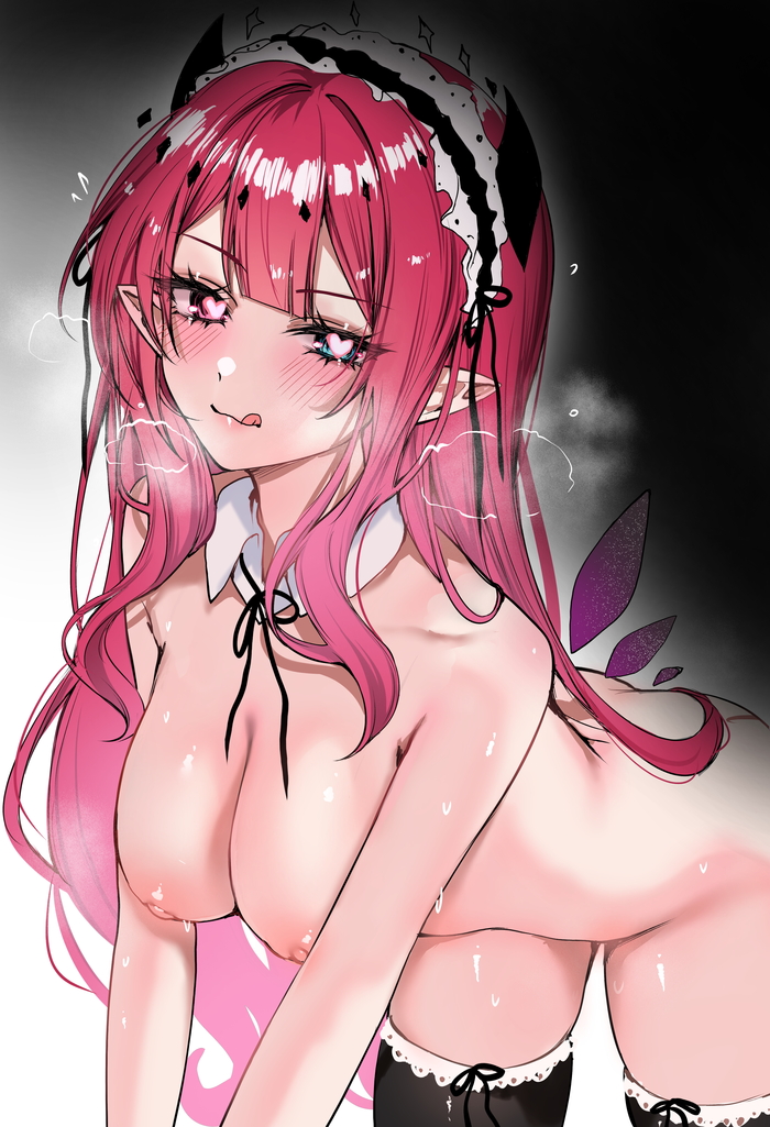 Irys - 18+, Anime art, Anime, Hololive, Virtual youtuber, Irys, Hand-drawn erotica, Boobs, Acedia, Longpost, NSFW