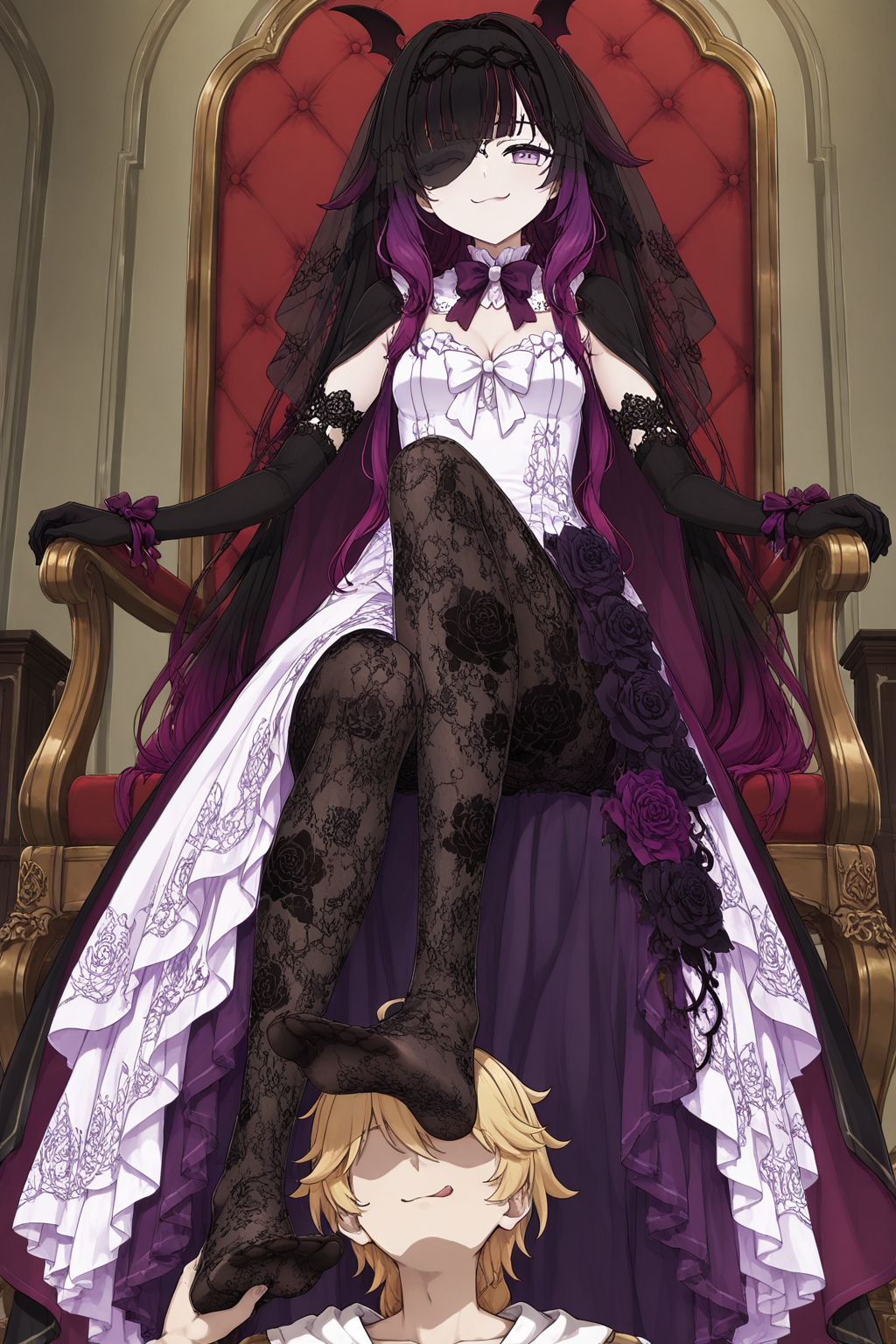 Vampire Columbine skin from Genshin Impact - Series Girls from Genshin Impact, 18+, My, Neural Network Content, Genshin impact, Anime, Columbina (Genshin Impact), Erotic, Boobs, Booty, Stable diffusion, Neural network art, Anime art, Etty, Underpants, Neurovideo, Short videos, Vertical video, Soundless, Pantsu, Underwear, Choker, Video, Longpost, NSFW