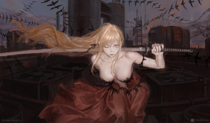 Kiss-Shot - Series Monogatari, 18+, Anime art, Anime, Monogatari series, Kizumonogatari, Kiss-Shot Acerola-orion Heart-under-blade, Vampires, NSFW