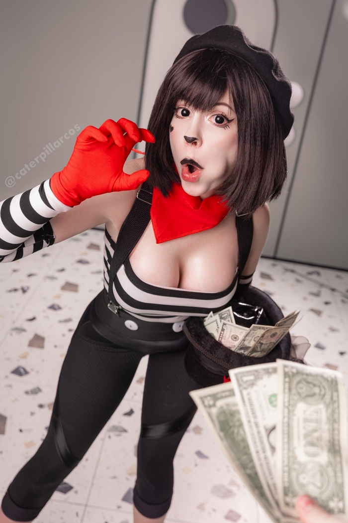 Bring your clowns here (yes, write that they are mimes) - 18+, Erotic, Girls, Cosplay, Underwear, Mime, Clown, Longpost, Girl with tattoo, NSFW