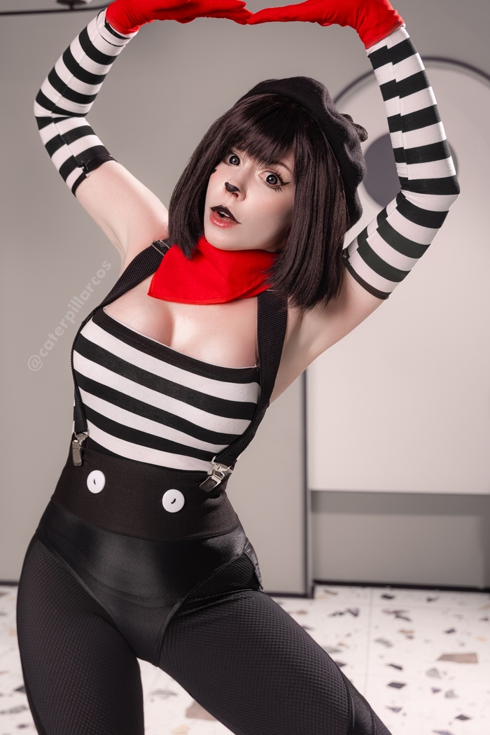 Bring your clowns here (yes, write that they are mimes) - 18+, Erotic, Girls, Cosplay, Underwear, Mime, Clown, Longpost, Girl with tattoo, NSFW