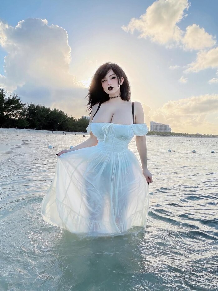 I want to go to the sea - 18+, Erotic, Boobs, Booty, Girls, Rocksylight, Sea, Beach, Transparency, Swimsuit, Bodysuit, Longpost, NSFW, Series Collection of models
