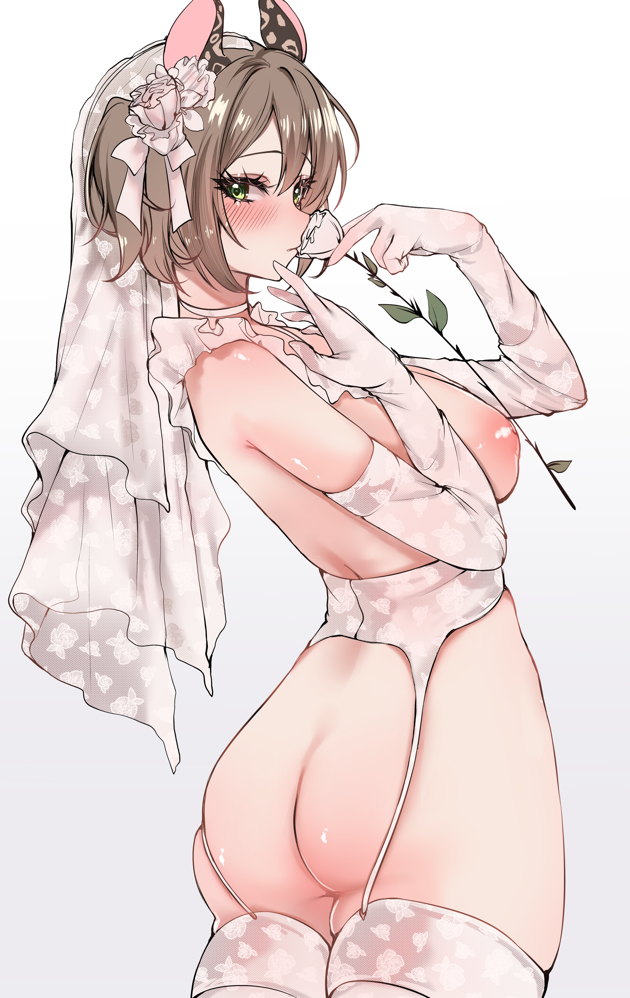 Nimi - 18+, Anime art, Anime, Virtual youtuber, Nimi Nightmare, Animal ears, Hand-drawn erotica, Underwear, Boobs, Booty, Stockings, Acedia, Longpost, NSFW