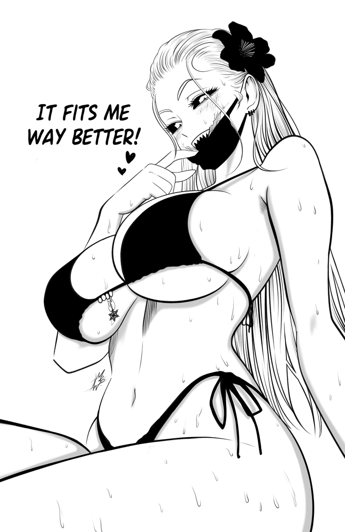 Do-S Summer Bikini - 18+, Mostlybluewyatt, Art, Anime, Hand-drawn erotica, Anime art, Erotic, Onepunchman, Monster princess Do-s, Bikini, Swimsuit, NSFW