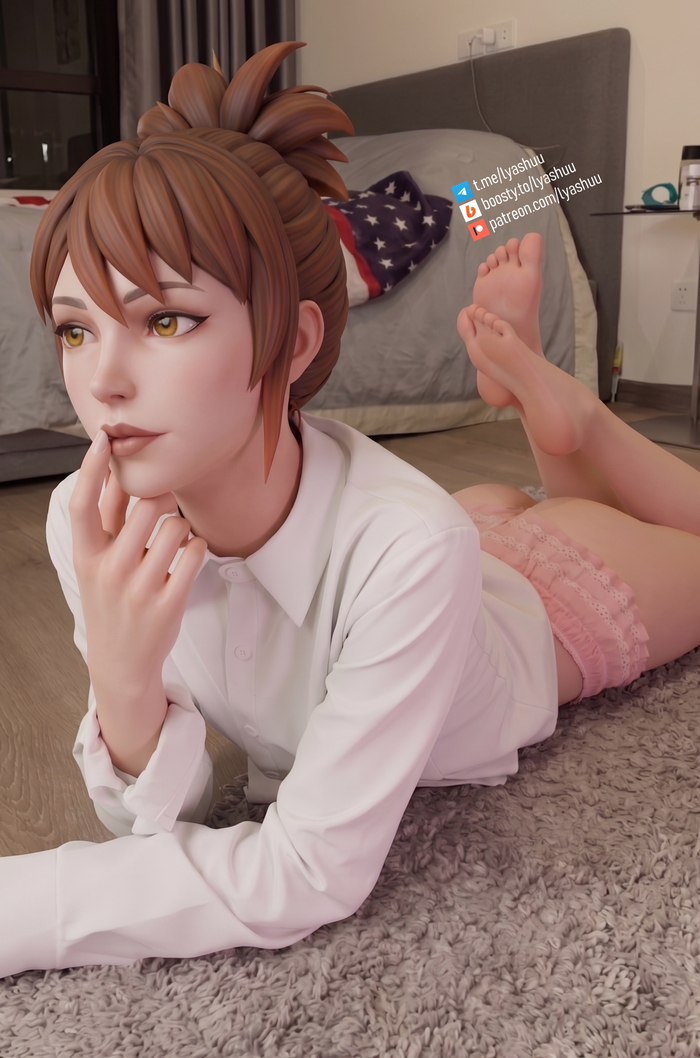 Marcy | Dota 2 - 18+, My, Marci, Dota, Dota 2, Art, Erotic, Booty, Underpants, 3D, Game art, Lyashu, Feet, NSFW