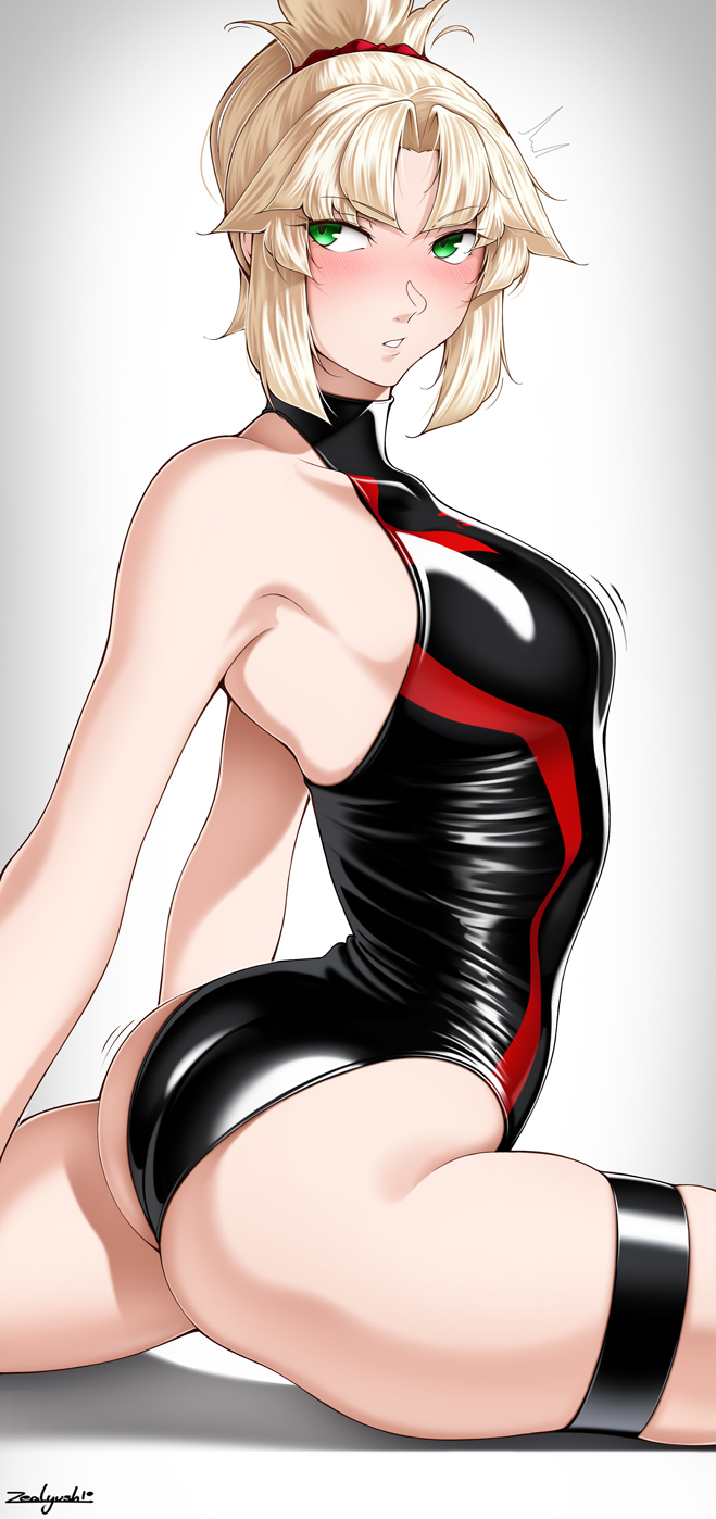 In a swimsuit - 18+, Anime, Anime art, Art, Girls, Mordred, Fate, Fate apocrypha, Zealyush, Hand-drawn erotica, Etty, Swimsuit, NSFW