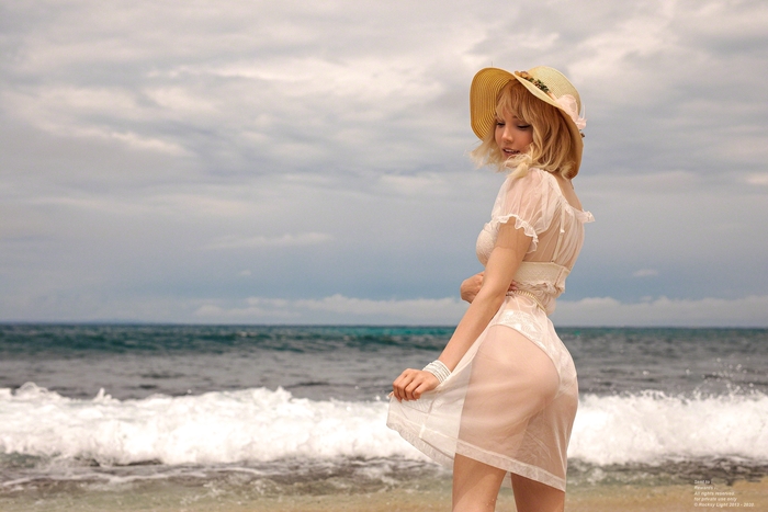 I want to go to the sea - 18+, Erotic, Boobs, Booty, Girls, Rocksylight, Sea, Beach, Transparency, Swimsuit, Bodysuit, Longpost, NSFW, Series Collection of models