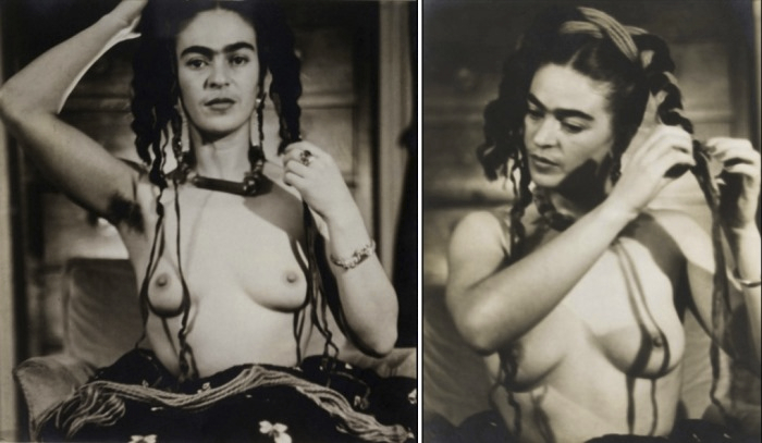 Frida loves to undress - 18+, My, Survey, Sex, Boobs, Naked, Exhibitionism, No bra, Longpost, Artist, Frida Kahlo, Art, NSFW