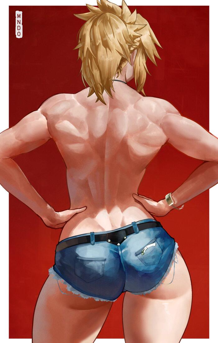 Muzzle - 18+, Anime, Anime art, Hand-drawn erotica, Mordred, Fate, Fate apocrypha, Sports girls, NSFW