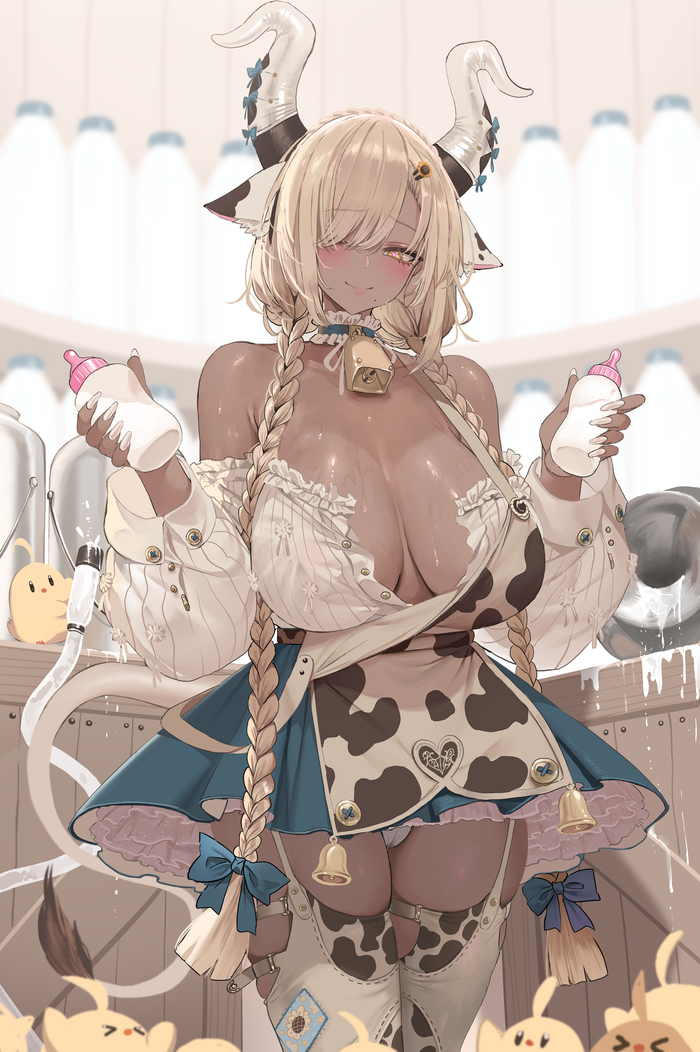 Owari 100% milk - 18+, Anime, Anime art, Owari, Azur lane, Breast milk, Dishwasher1910, Longpost, NSFW