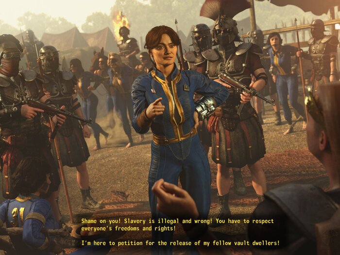 Legion Camp - 18+, Art, 3D, Games, Serials, Fallout, Fallout (TV series), Girls, Ella Purnell, Caesar's Legion (Fallout), Slavery, Enslavement, Post apocalypse, BDSM, Bondage, Rope, Gag, Erotic, Longpost, NSFW