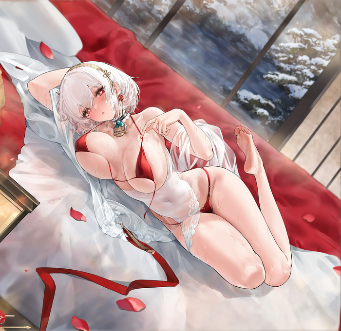 Sirius - 18+, Anime art, Anime, Azur lane, Sirius, Bikini, Urdha, NSFW