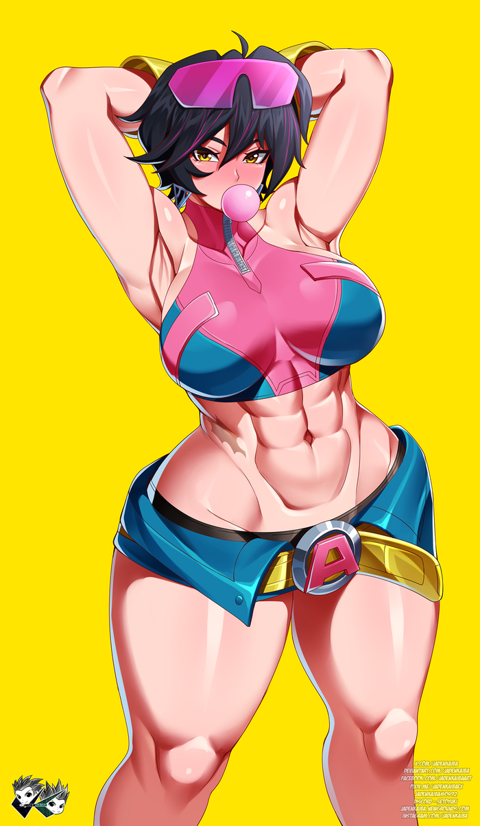 Jubilee - 18+, Jadenkaiba, Art, Anime, Anime art, Hand-drawn erotica, Erotic, X-Men, Jubilee, Muscleart, Strong girl, MILF, Marvel, Marvel Rivals, Games, Game art, NSFW