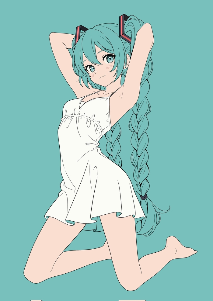 Hatsune Miku - 18+, Anime, Anime art, Vocaloid, Hatsune Miku, Longpost, NSFW