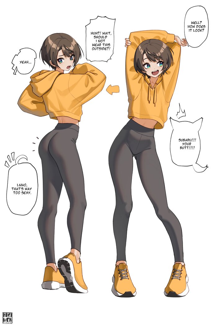 Subaru - 18+, Art, Anime, Anime art, Virtual youtuber, Hololive, Oozora Subaru, Tomboy, Hand-drawn erotica, Erotic, Swimsuit, Longpost, NSFW