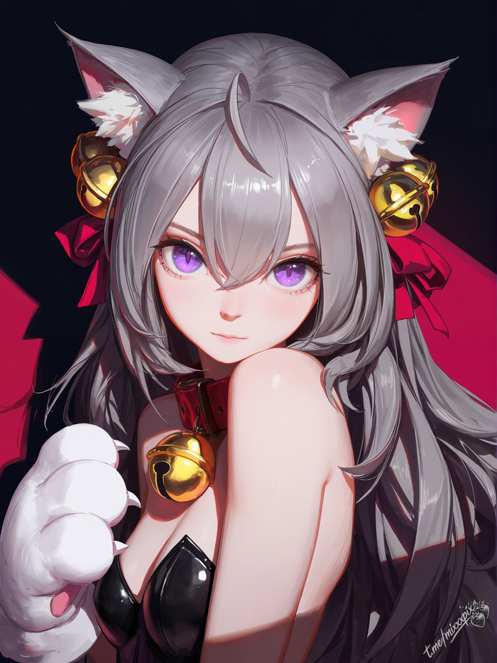 Generenyashi 8 - 18+, My, Neural Network Content, Anime art, Boobs, Ears, Neural network art, Longpost, NSFW