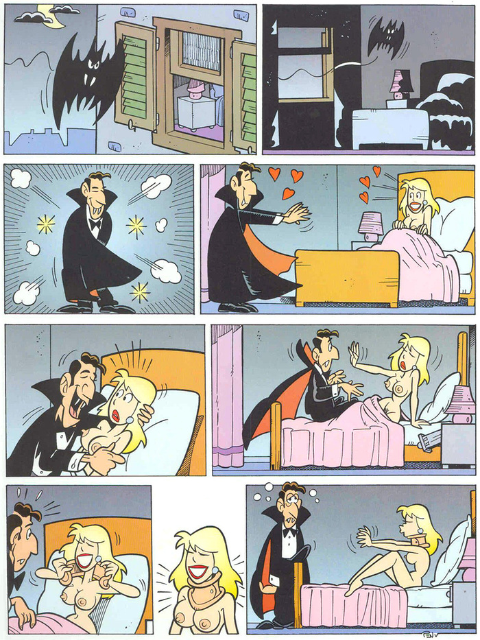 Safe sex - Series Eurocomics, 18+, Comics, Girls, Humor, Sex, Boobs, Vampires, Protection, Penn, NSFW