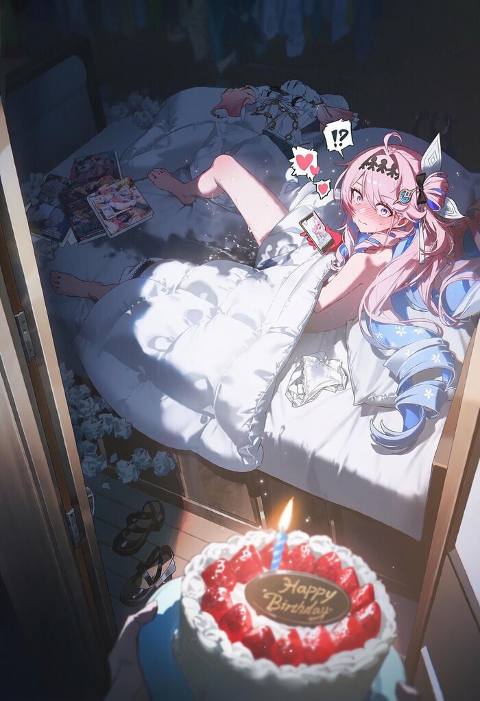 Didn't they teach you to knock? - 18+, Neural Network Content, Anime, Anime art, Wuthering Waves, Denia (Wuthering Waves), NSFW