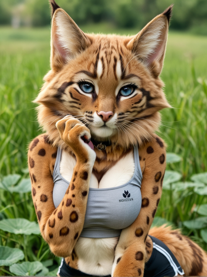 Furry art by Wolfmks #4311 - Series Furry Art by Wolfmks 4 series, 18+, My, Neural Network Content, Furry, Furry art, Neural network art, Stable diffusion 3, Furry cat, Furotica, Longpost, NSFW