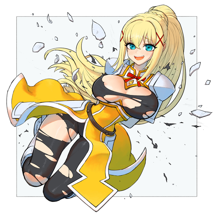 Даркнесс - 18+, Anime Art, Аниме, Konosuba, Darkness, NSFW
