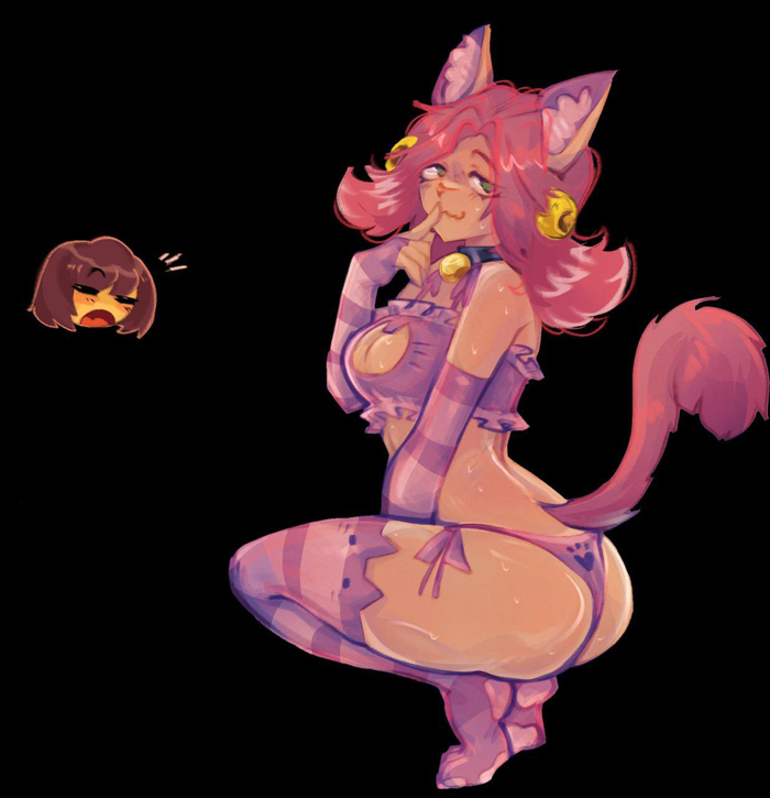 Adulttale - some sprites - 18+, Erotic, Boobs, Booty, Hand-drawn erotica, Choker, Undertale, Sperm, Anus, Vagina, Butt plug, Colorful hair, Stockings, Muffet, Frisk, Chara, Longpost, Undertale AU, NSFW