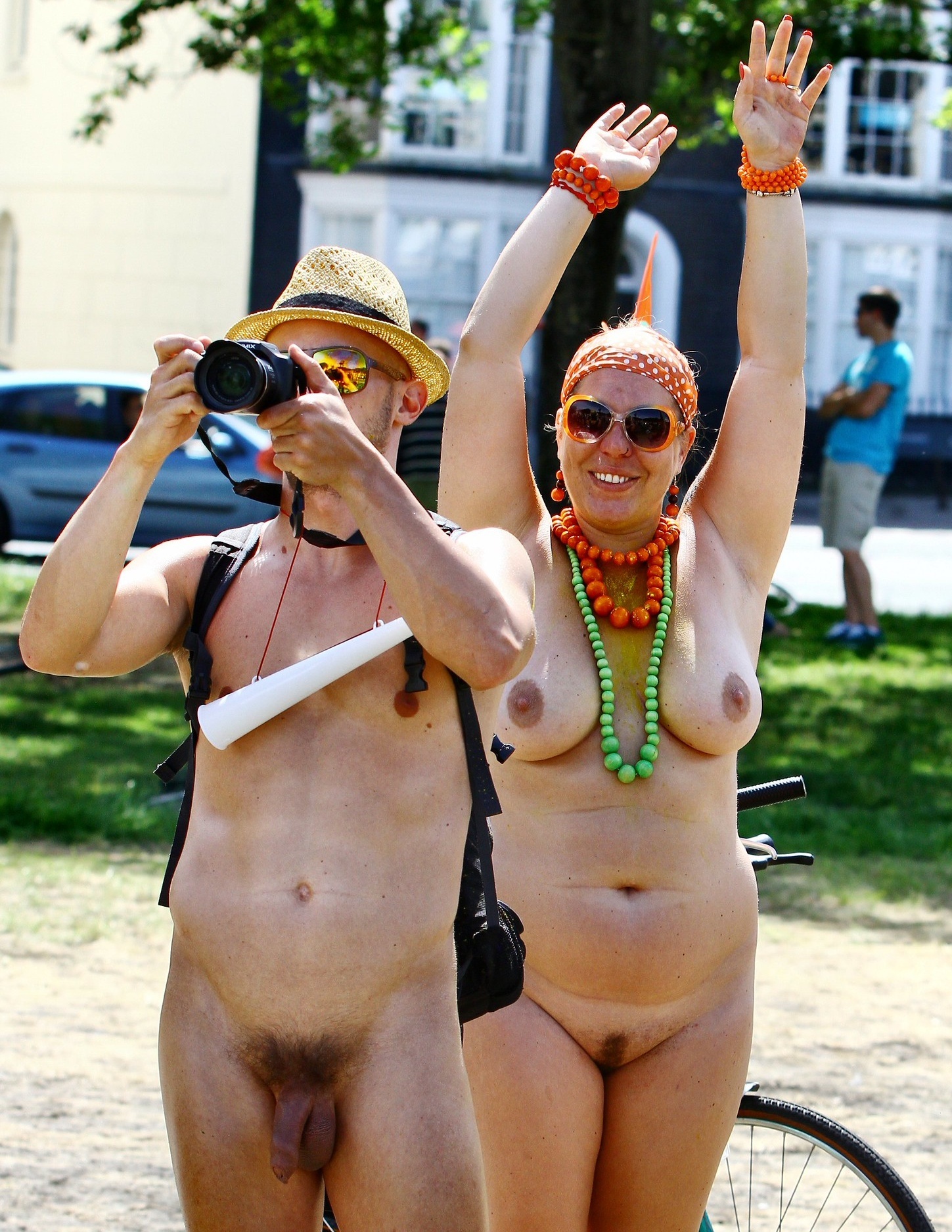 Part 34. Let's hit the panties and bras with a bike ride ;) - Series Lets hit the panties and bras with a bike ride , 18+, Bike ride, Strip, Naked, No bra, Nudism, Cameltoe, Crotch, In public, Longpost, No panties, Booty, Bike parade, Girls, Exhibitionism, Pubes, Pubis, Boobs, A bike, Cyclist, Pokatushki, Penis, Video, NSFW