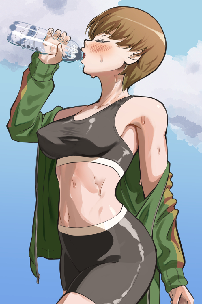 Chie - 18+, Anime art, Anime, Games, Persona, Persona 4, Chie Satonaka, NSFW