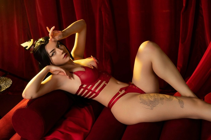 Azula by Carry Key - 18+, The photo, PHOTOSESSION, Cosplay, Cosplayers, Erotic, Erotic, Erotic lingerie, Booty, Boobs, Cartoons, Animated series, Azula, Avatar: The Legend of Aang, Carry key, Longpost, NSFW