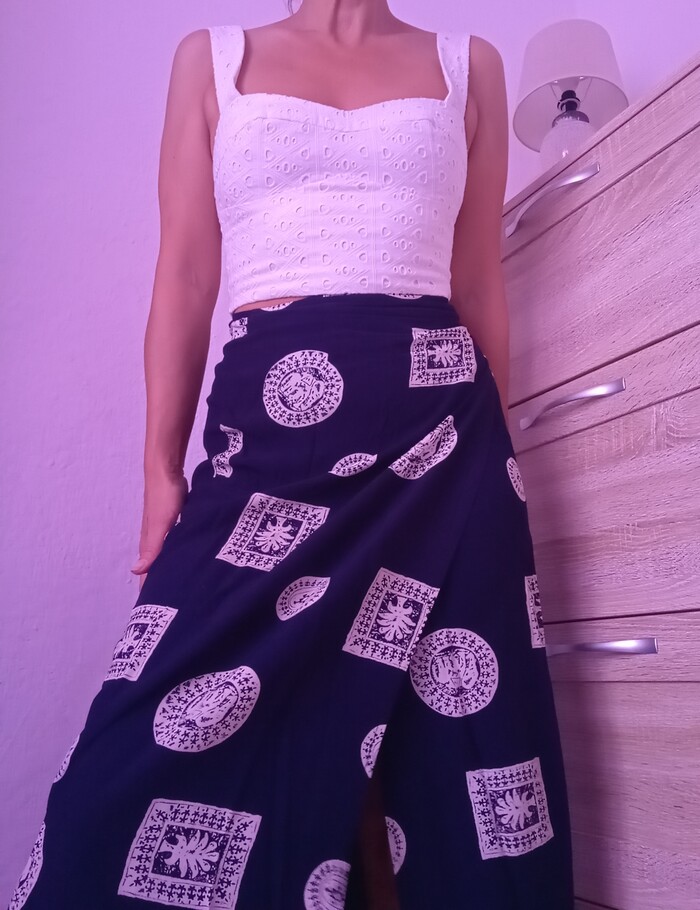 African inspired skirt - 18+, My, Erotic, Boobs, Booty, Labia, Without underwear, Homemade, Girls, Bottom view, Longpost, NSFW