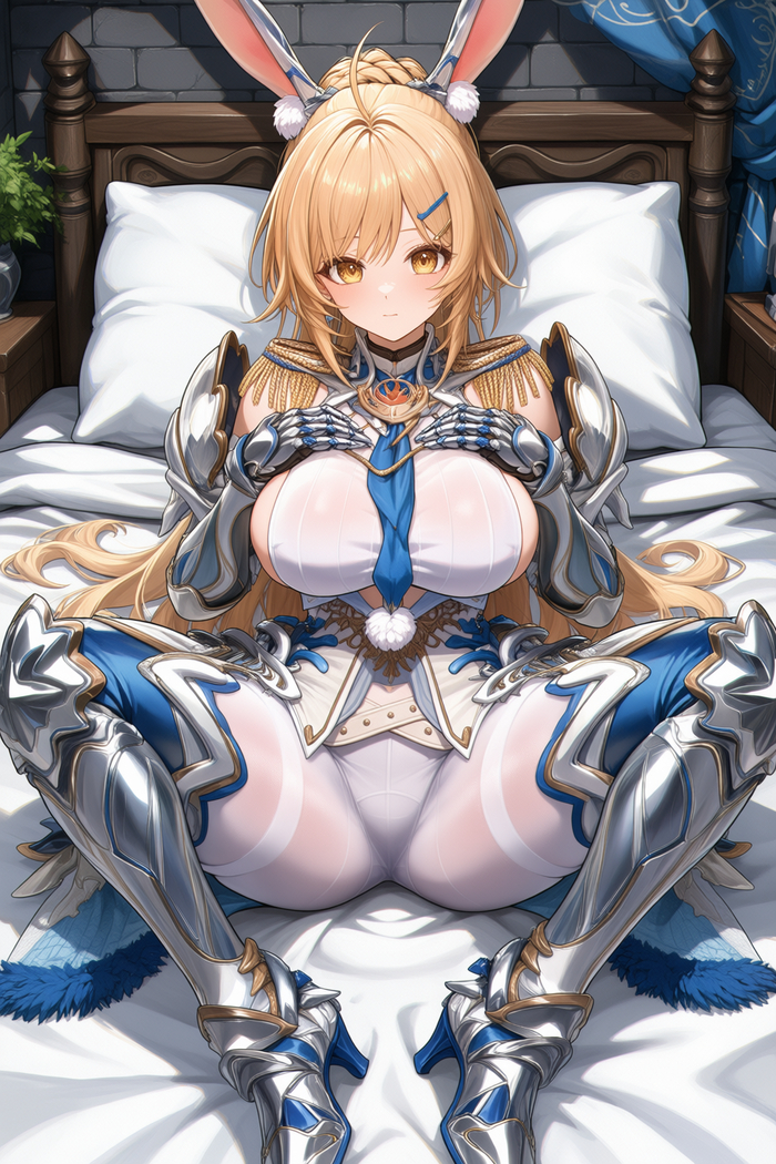 Knight Gratia from the RPG Silver Palace - Series Silver Palace, 18+, My, Neural Network Content, Anime, Girls, Silver Palace, Victorian era, Neural network art, Anime art, Stable diffusion, Erotic, Games, Boobs, Booty, Etty, Pantsu, Underwear, Neurovideo, Short videos, Vertical video, Soundless, Video, Longpost, Animal ears, NSFW