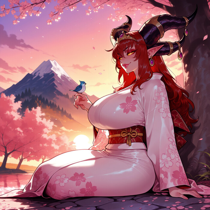 Continuation of the post Alexstrasza - Series Balecxi, 18+, Neural Network Content, Art, Hand-drawn erotica, Erotic, Neural network art, Anime, Anime art, World of warcraft, Warcraft, Alexstrasza, MILF, Games, Game art, The Dragon, Girl with Horns, Reply to post, Longpost, NSFW
