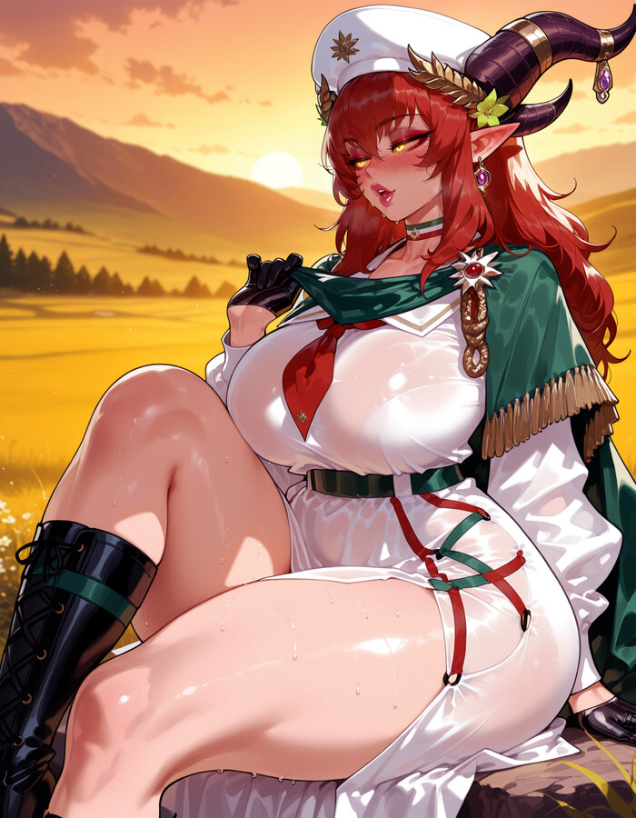 Continuation of the post Alexstrasza - Series Balecxi, 18+, Neural Network Content, Art, Hand-drawn erotica, Erotic, Neural network art, Anime, Anime art, World of warcraft, Warcraft, Alexstrasza, MILF, Games, Game art, The Dragon, Girl with Horns, Reply to post, Longpost, NSFW
