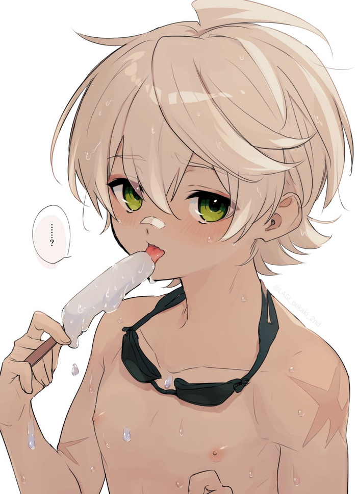 Bennett - 18+, Anime art, Erotic, Genshin impact, Art, Bennett, Hand-drawn erotica, Longpost, NSFW