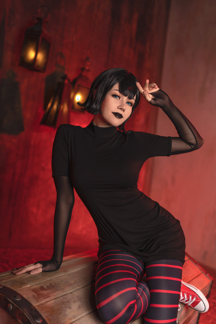 Mavis Dracula from Hotel Transylvania by Anastasia Komori - 18+, The photo, Cosplay, Cosplayers, Erotic, Erotic, Erotic lingerie, Cartoons, Mavis Dracula, Monsters on vacation, Anastasia Komori, Longpost, NSFW