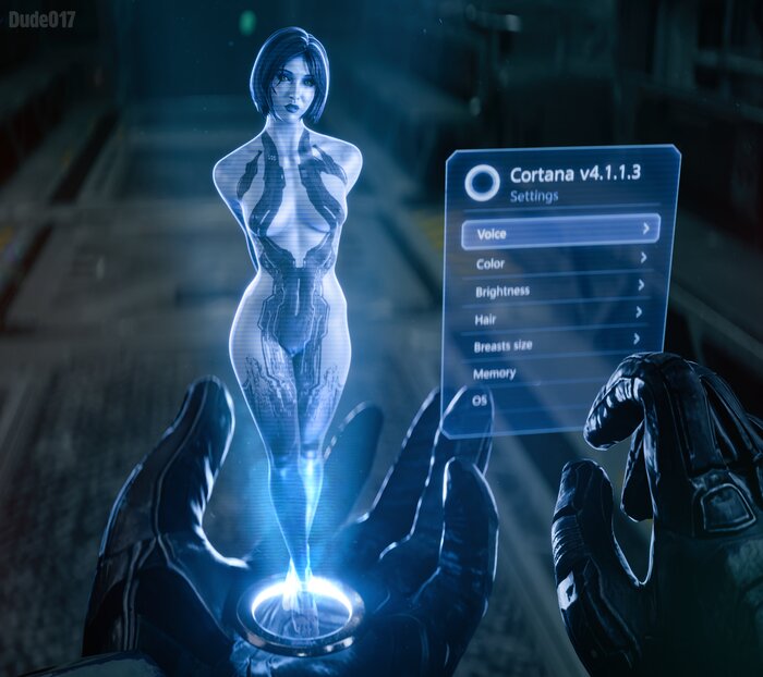 Settings - 18+, Art, 3D, Games, Halo, Cortana, Master Chief, Girls, Characters (edit), Artificial Intelligence, Hologram, Settings, Boobs, Erotic, NSFW