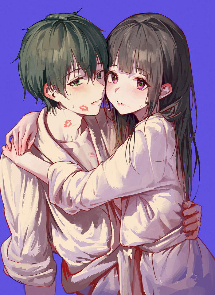 Pomade - 18+, Anime art, Anime, Hyouka, Eru Chitanda, Houtarou Oreki, NSFW