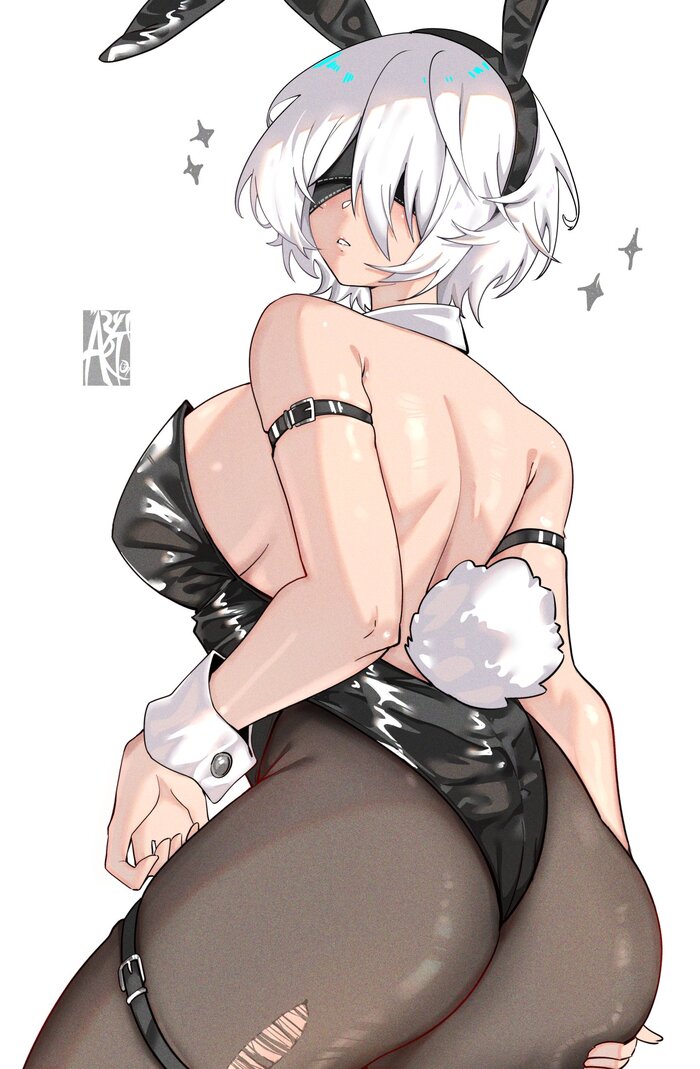 2B in a bunny suit - Series Ass, 18+, Booty, Anime, Anime art, NIER Automata, NSFW