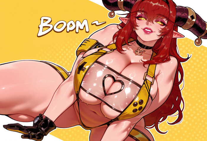 Continuation of the post Alexstrasza - Series Balecxi, 18+, Neural Network Content, Art, Hand-drawn erotica, Erotic, Neural network art, Anime, Anime art, World of warcraft, Warcraft, Alexstrasza, MILF, Games, Game art, The Dragon, Girl with Horns, Reply to post, Longpost, NSFW
