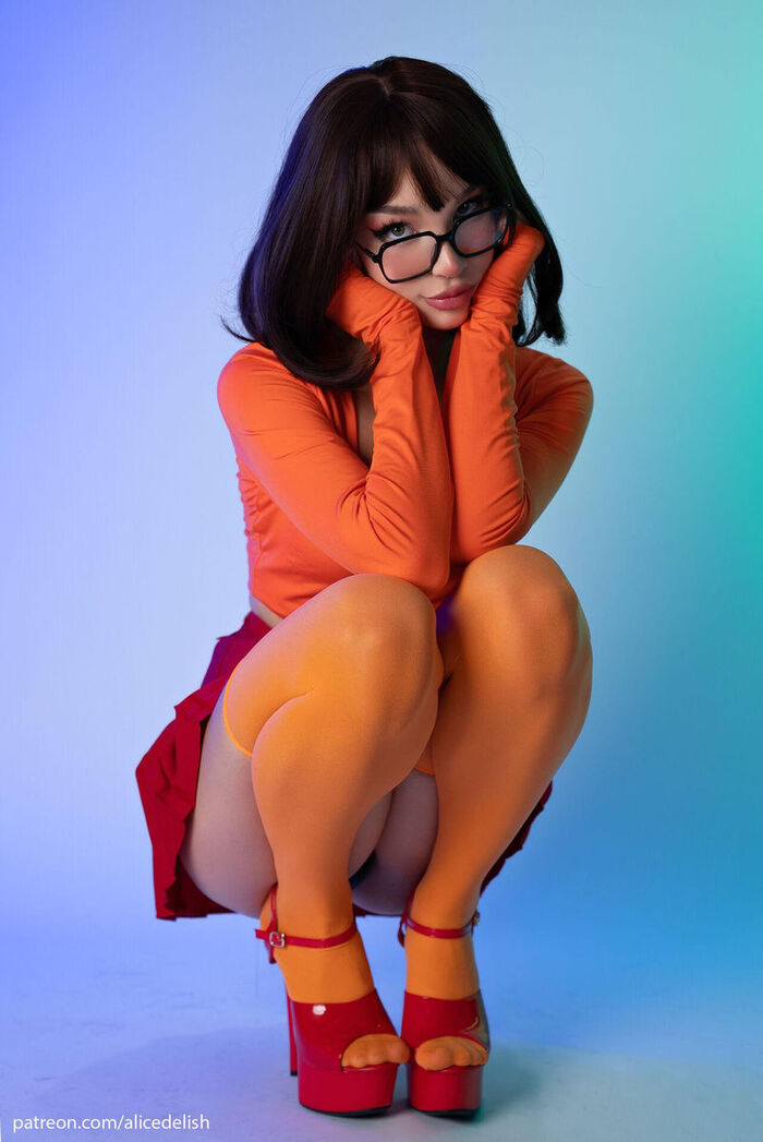 Alice Delish - Velma Dinkley - 18+, The photo, PHOTOSESSION, Cosplay, Cosplayers, Erotic, Erotic, Erotic lingerie, Booty, Velma Dinkley, Cartoons, Animated series, Scooby Doo, Alice Delish, Longpost, NSFW